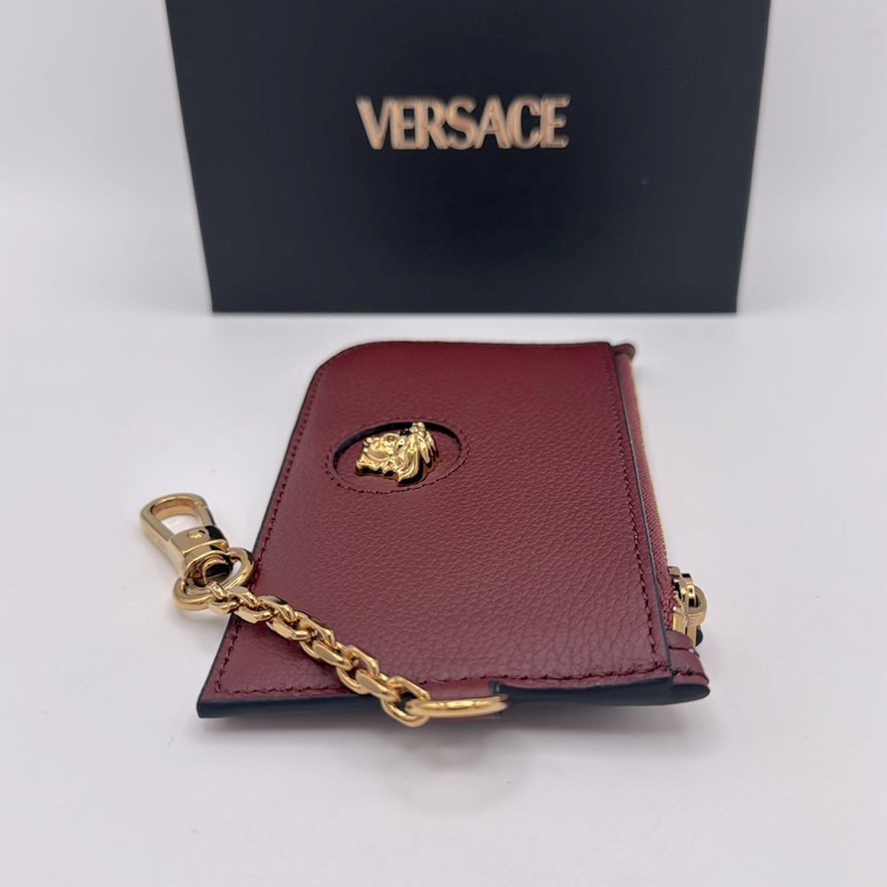 ‼️SOLD‼️VERSACE Grained Calfskin La Medusa Zip Card Case - Picture 5 of 11